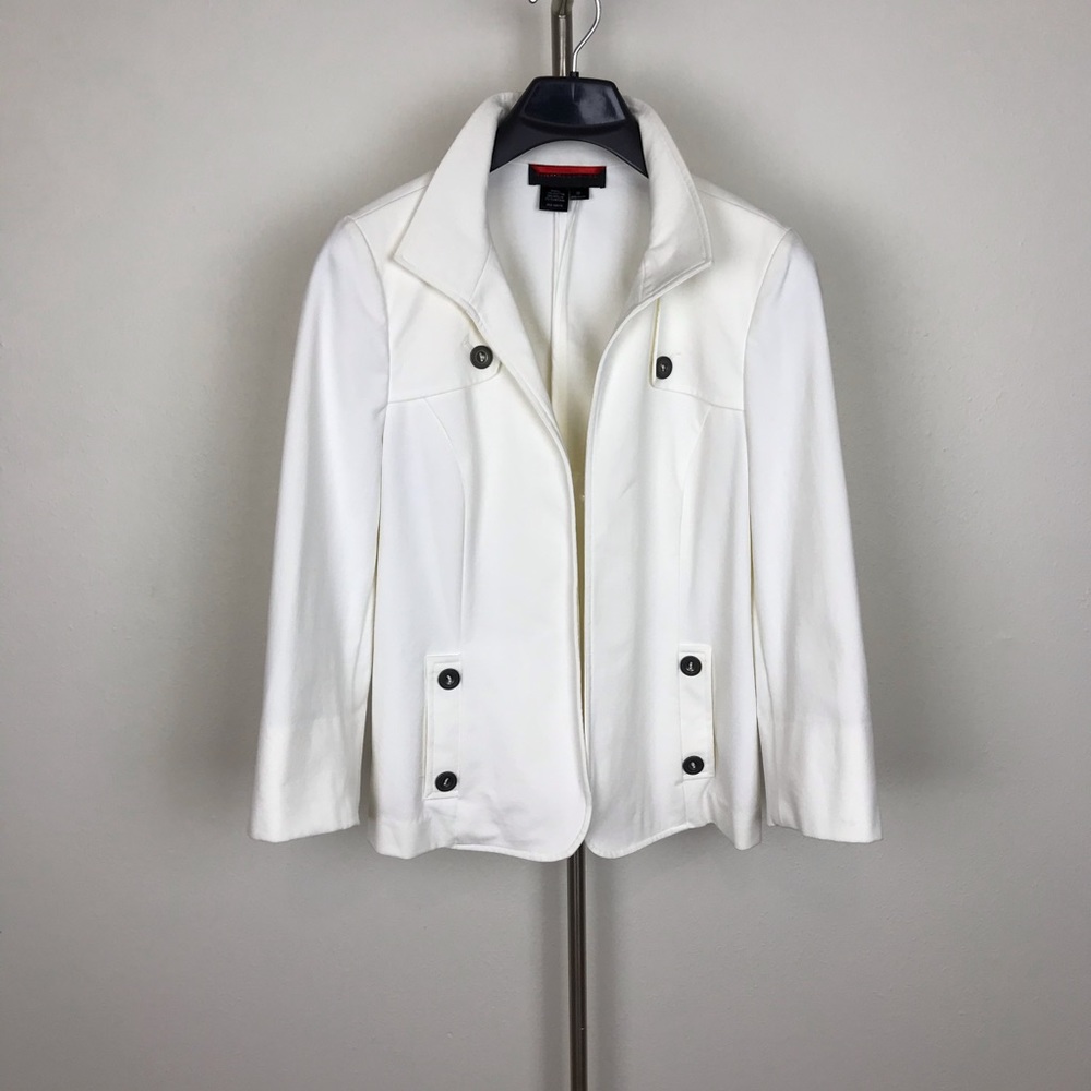 Nina McLemore White Cotton Blend Jacket